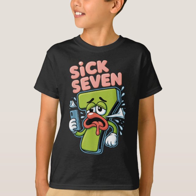 Sick Seven Meme Shirt Six Seven Funny Wordplay  (Front)
