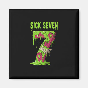 Sick Seven Meme Shirt Six Seven Funny Wordplay Dri Magnet