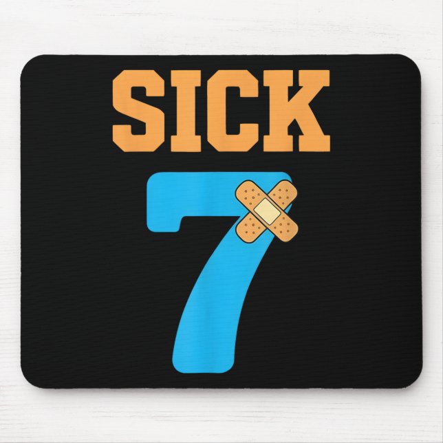 Sick Seven Meme Six Seven Sick 7 Funny Byndage  Mouse Pad (Front)