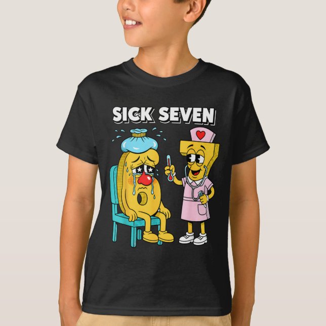 Sick Seven Meme Six Seven Sick 7 Funny Nurse Women T-Shirt (Front)