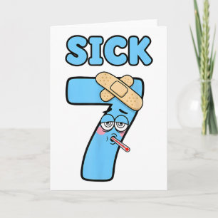 Sick Seven Meme Tee 67 Six Seven Funny Wordplay _1 Card