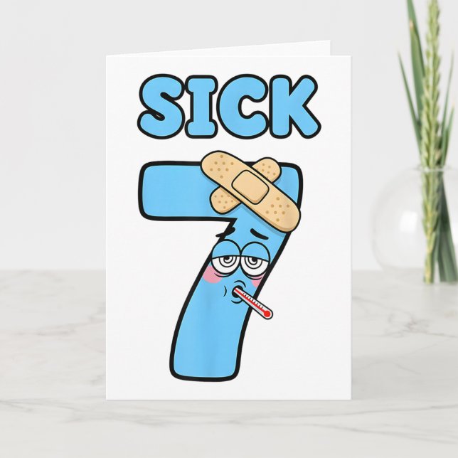 Sick Seven Meme Tee 67 Six Seven Funny Wordplay _1 Card (Front)