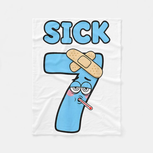 Sick Seven Meme Tee 67 Six Seven Funny Wordplay _1 Fleece Blanket (Front)