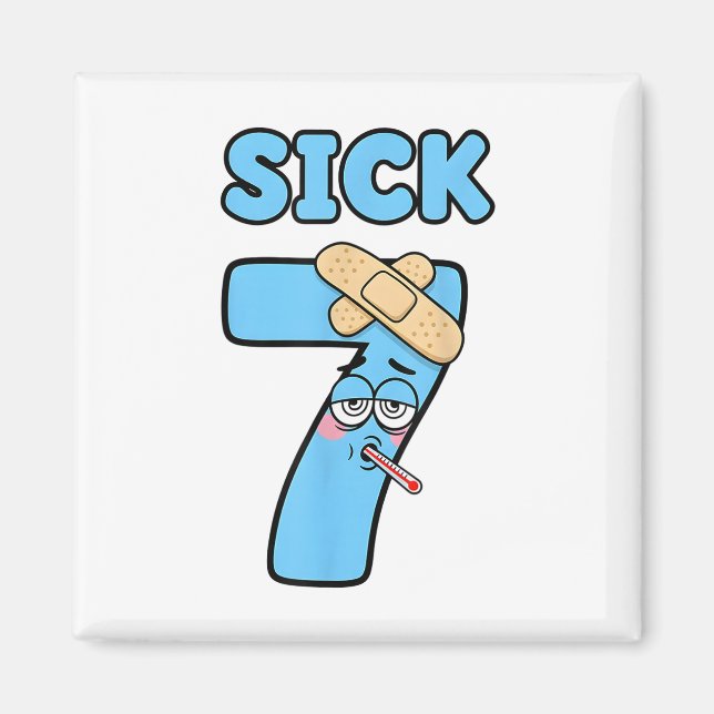 Sick Seven Meme Tee 67 Six Seven Funny Wordplay _1 Magnet (Front)