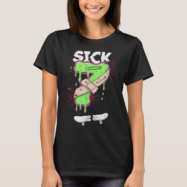 Sick Seven Meme Tee Fun Wordplay Drip  (Front)