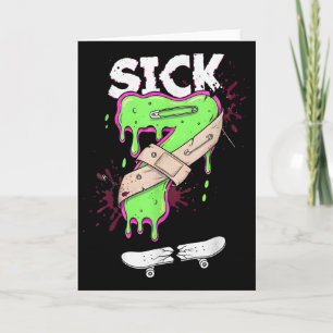 Sick Seven Meme Tee Fun Wordplay Drip  Card