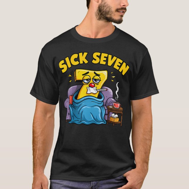 Sick Seven Meme Tee Six Seven Fun Wordplay (Front)