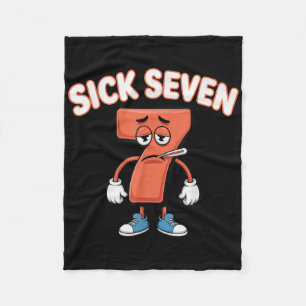 Sick Seven Meme Tee Six Seven Fun Wordplay _2 Fleece Blanket