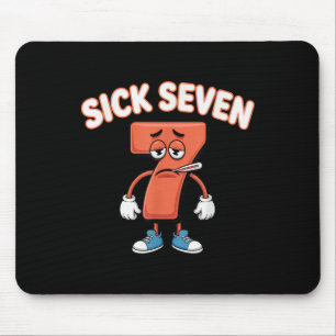 Sick Seven Meme Tee Six Seven Fun Wordplay _2  Mouse Pad