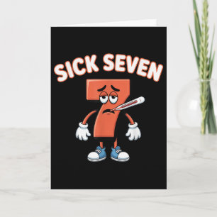 Sick Seven Meme Tee Six Seven Fun Wordplay _4  Card