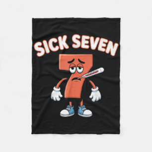 Sick Seven Meme Tee Six Seven Fun Wordplay _4  Fleece Blanket