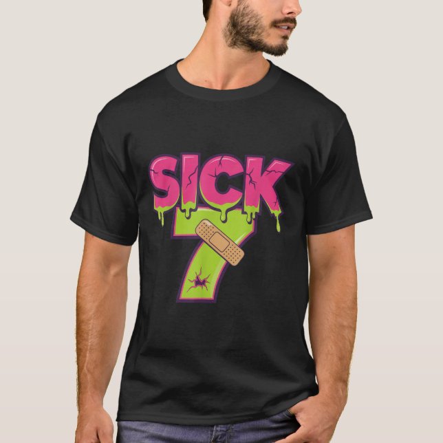 Sick Seven Meme Tee Six Seven Fun Wordplay Drip _1 (Front)