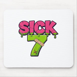 Sick Seven Meme Tee Six Seven Fun Wordplay Drip _2 Mouse Pad