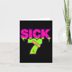 Sick Seven Meme Tee Six Seven Fun Wordplay Drip  Card
