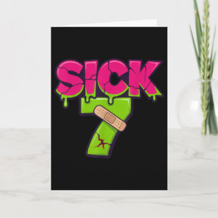Sick Seven Meme Tee Six Seven Fun Wordplay Drip Card