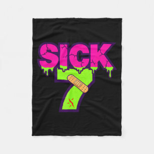 Sick Seven Meme Tee Six Seven Fun Wordplay Drip  Fleece Blanket