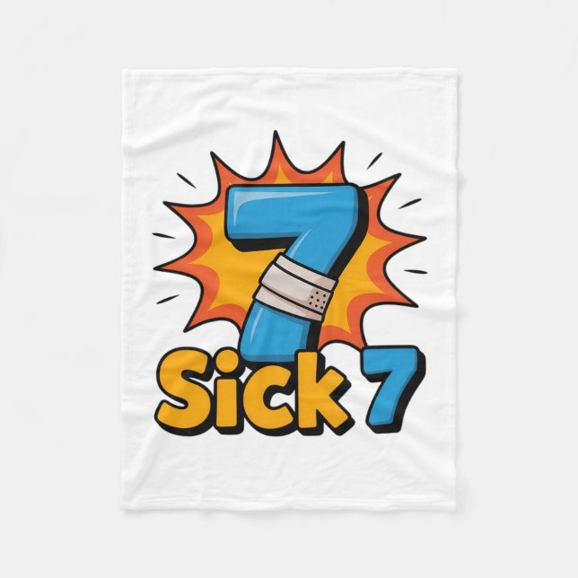 Sick Seven Meme Tee Six Seven Fun Wordplay  Fleece Blanket (Front)