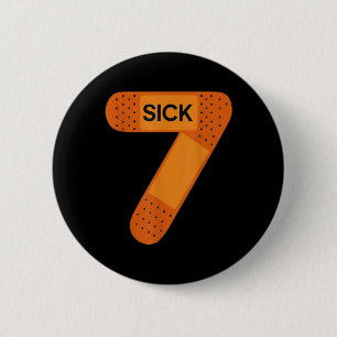 Sick Seven Meme Tee Six Seven Funny Wordplay _1  6 Cm Round Badge