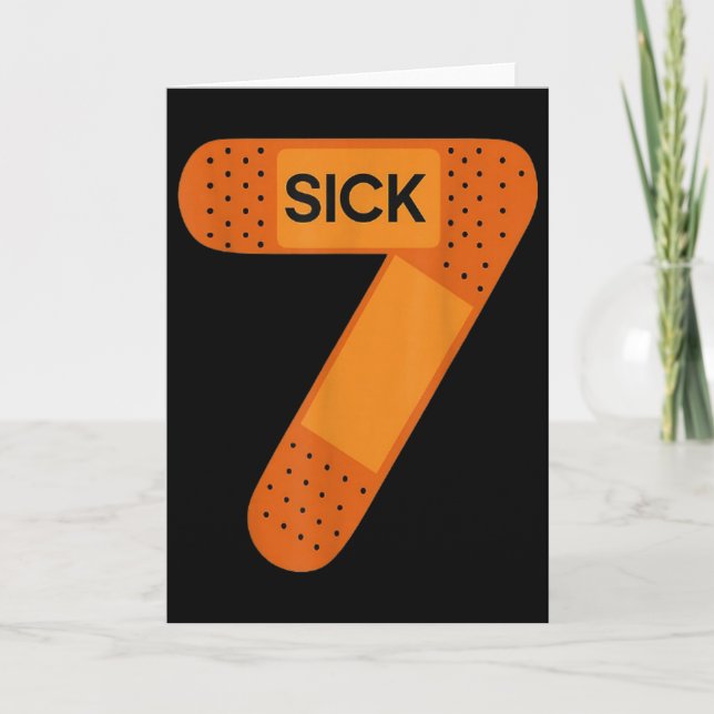 Sick Seven Meme Tee Six Seven Funny Wordplay _1  Card (Front)