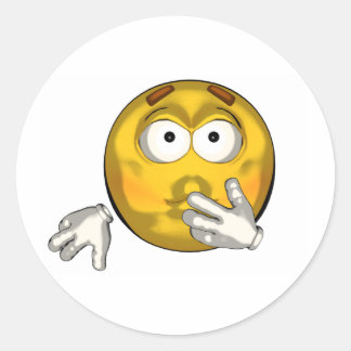 Sick - toon classic round sticker