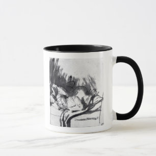 Sick woman in a bed, maybe Saskia Mug