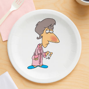 Sick Woman Paper Plate