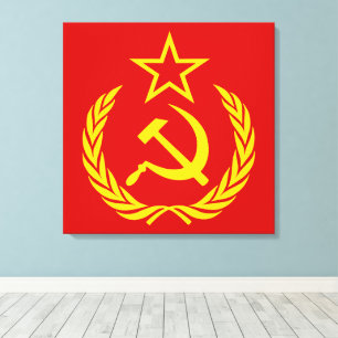 Sickle And Hammer, USSR, CCCP, Communism Canvas Print