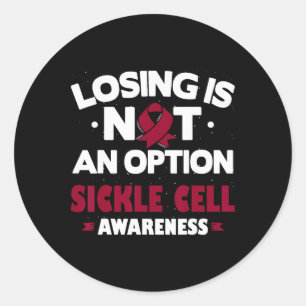 Sickle Cell Anaemia Awareness - Burgundy Ribbon  Classic Round Sticker