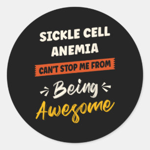 Sickle Cell Anaemia Awareness Disease Fighter Warr Classic Round Sticker