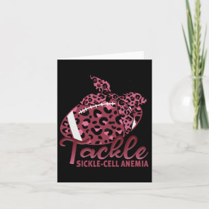 Sickle-cell Anaemia Awareness Football Burgundy Ri Card