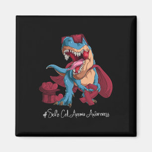 Sickle Cell Anaemia Awareness Month Burgundy Ribbo Magnet