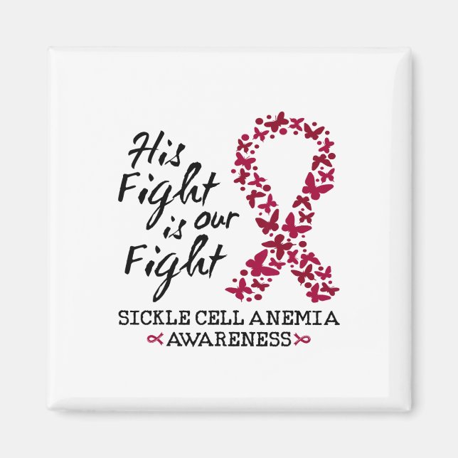 Sickle Cell Anaemia Awareness Month For Him And He Magnet (Front)