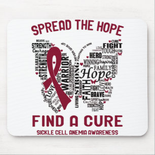 Sickle Cell Anaemia Awareness Month Ribbon Gifts Mouse Pad