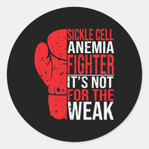 Sickle Cell Anaemia Awareness Retro Fighter And Wa Classic Round Sticker