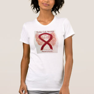 Sickle Cell Anaemia Awareness Ribbon Angel Shirt