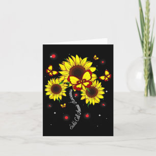 Sickle Cell Anaemia Awareness Sunflower Butterfly Card