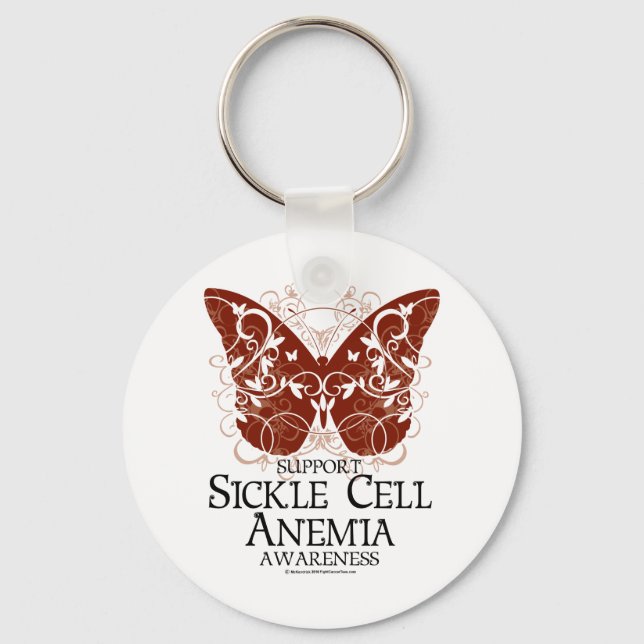 Sickle Cell Anaemia Butterfly Key Ring (Front)