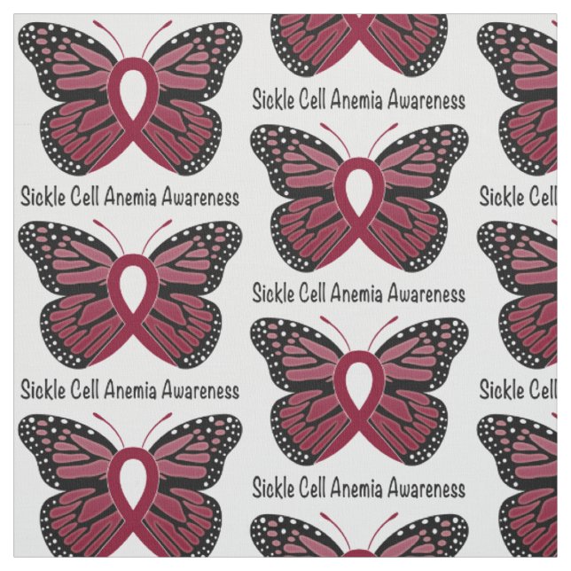 Sickle Cell Anaemia Butterfly of Hope Fabric (Swatch)
