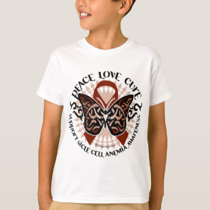 Sickle Cell Anaemia Butterfly Tribal T-Shirt