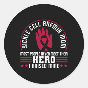 Sickle Cell Anaemia Mum Hero  Classic Round Sticker