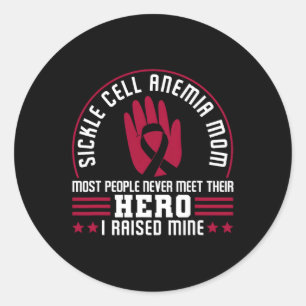 Sickle Cell Anaemia Mum Hero Star  Classic Round Sticker