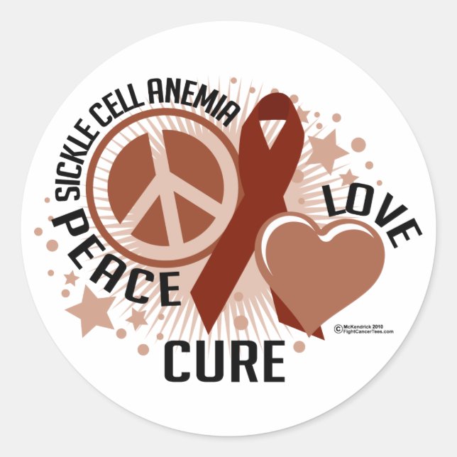 Sickle Cell Anaemia PLC Classic Round Sticker (Front)