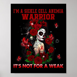 Sickle Cell Anaemia Sugar Skull Butterfly Awarenes Poster