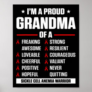Sickle Cell Anaemia Survivor Proud Grandma Anaemic Poster