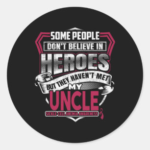 Sickle-cell Anaemia Warrior - I Wear Burgundy For  Classic Round Sticker