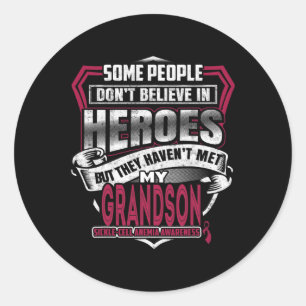 Sickle-cell Anaemia Warrior - I Wear Burgundy For Classic Round Sticker