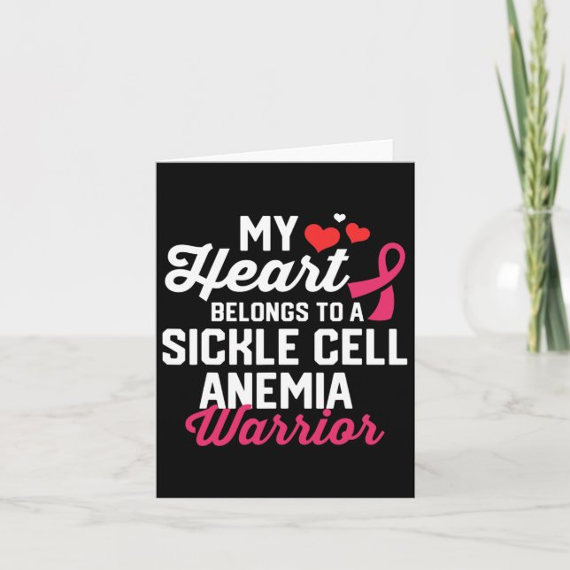 Sickle Cell Anaemia Warrior Survivor Support Aware Card (Front)