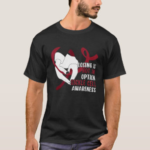 Sickle Cell Anemia Awareness   Burgundy Ribbon T-Shirt