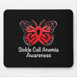 Sickle Cell Anemia Awareness Warrior Support Red R Mouse Pad