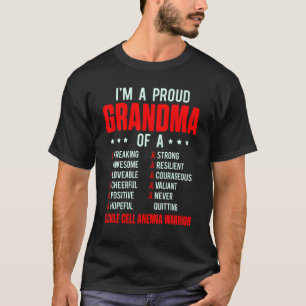 Sickle Cell Anemia Survivor Proud Grandma Anemic W T-Shirt